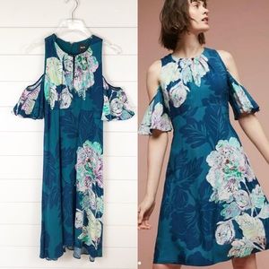 Anthropologie Maeve Tropical Floral Midi Dress 0